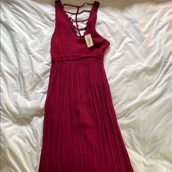 Forever 21 - Burgundy Lace-Trimmed maxi - medium - Picture 4 of 4
